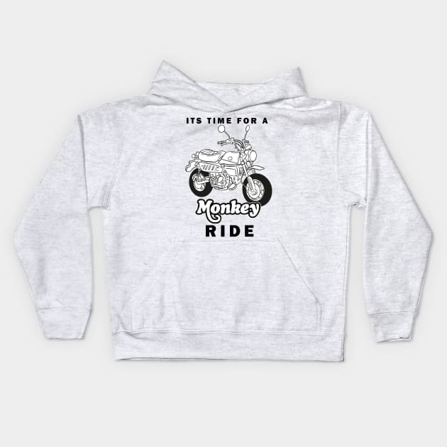 ITS TIME FOR A HONDA MONKEY RIDE Kids Hoodie by wankedah